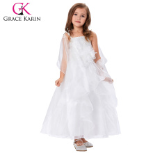 Grace Karin Spaghetti Straps Flower Girl Princess Bridesmaid Wedding Pageant Girls Party Dress CL010406-1